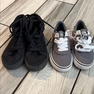 Black and Gray Kids Shoes 11C